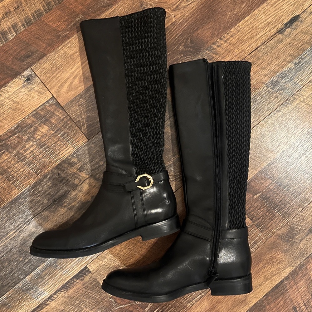 Cole Haan Tall Black Boots in Good Condition